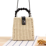 CUTE WOODEN BEAD PORTABLE WOVEN BAG_CWAB2096
