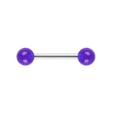 STAINLESS STEEL LUMINOUS ACRYLIC BALL TONGUE STUD_CWMM9597