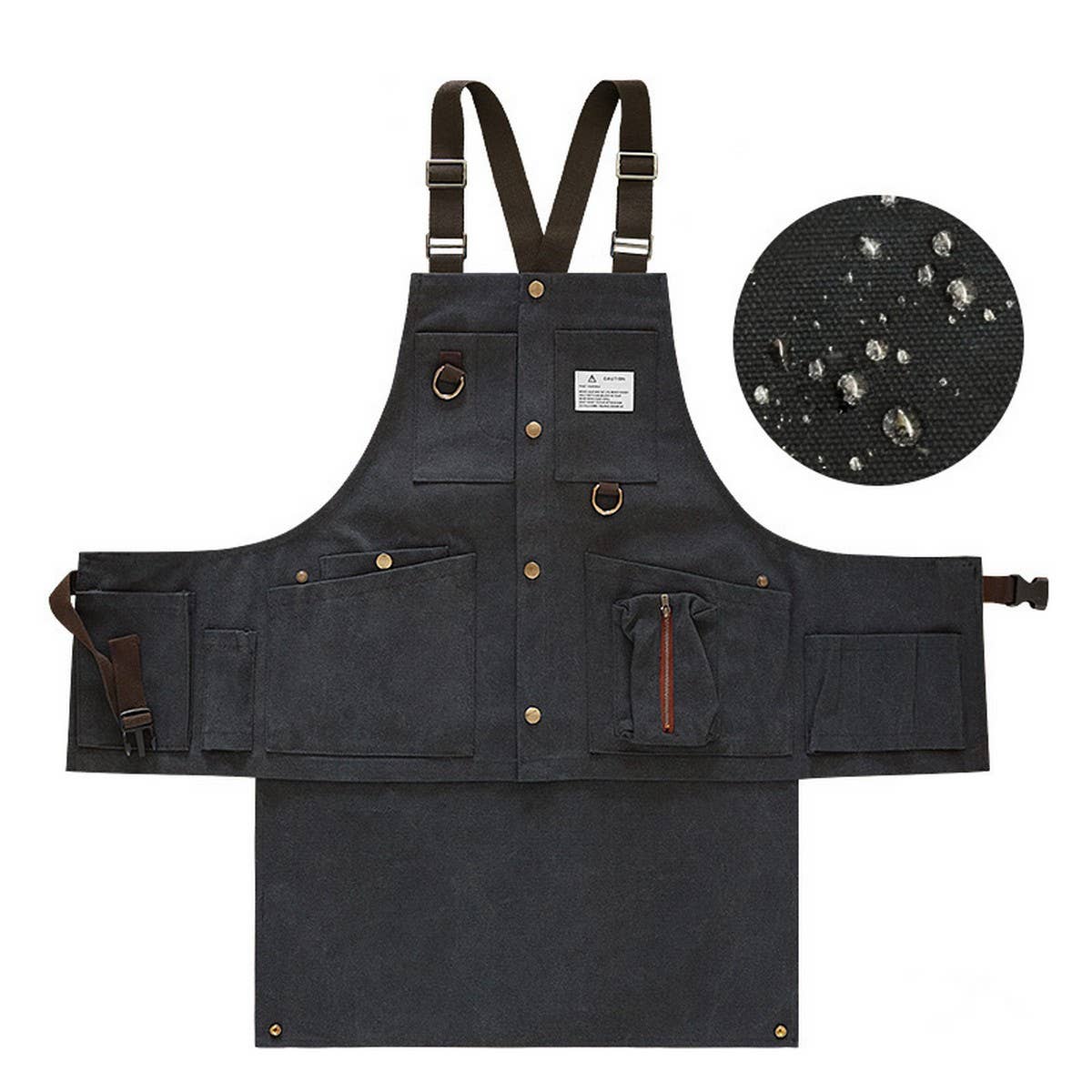 Cwmm1823_Thickened Canvas Multifunctional Pocket Work Apron