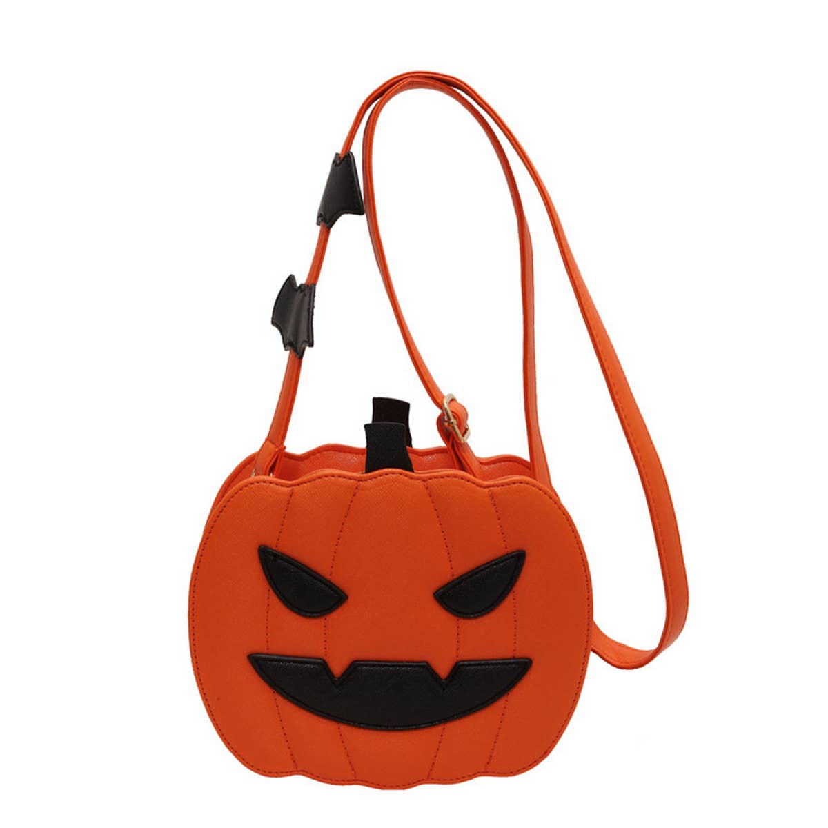 HALLOWEEN PUMPKIN DIAGONAL SMALL ROUND BAG_CWAB0982