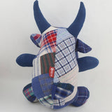 INDIGO DYE HANDMADE PATCHWORK ANIMAL PLUSH TOY_CWMM6040