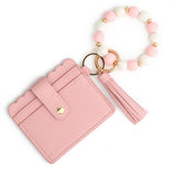 PU CARD WALLET WITH SILICONE BEAD BRACELET_CWAB4943