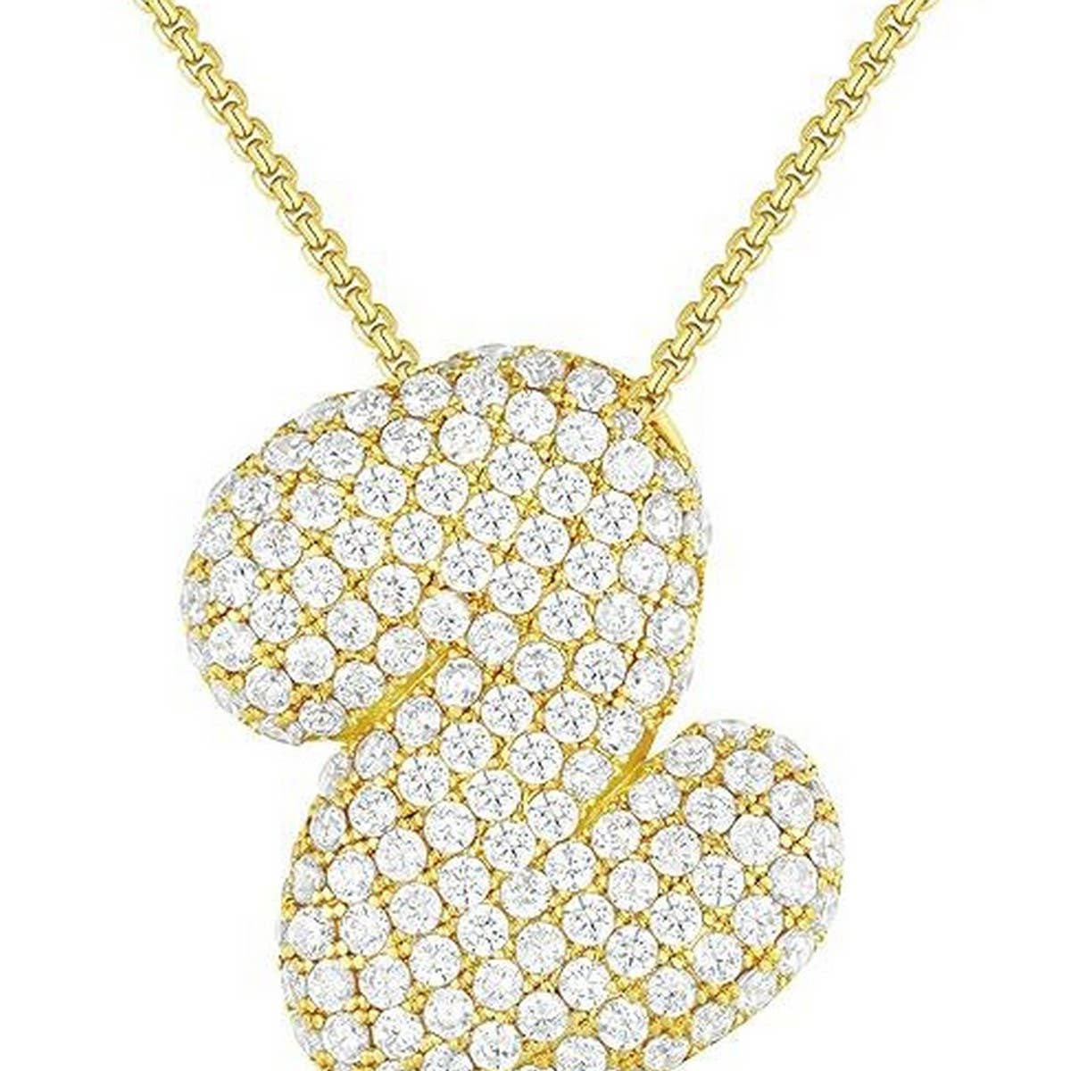 26 LETTERS NECKLACE COPPER ZIRCONIA PENDANT_CWMM5864