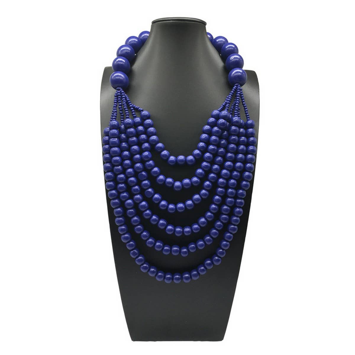 ETHNIC STYLE MULTI LAYER WOODEN BEADS NECKLACE_CWMM4979