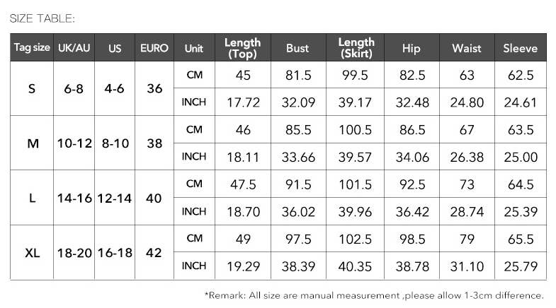 Striped Knitted Long-Sleeved Half-Skirt Suit