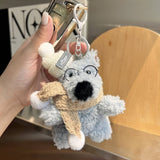 CUTE CREATIVE WOOL BEAR CAR KEYCHAIN BAG PENDANT_CWMM2548
