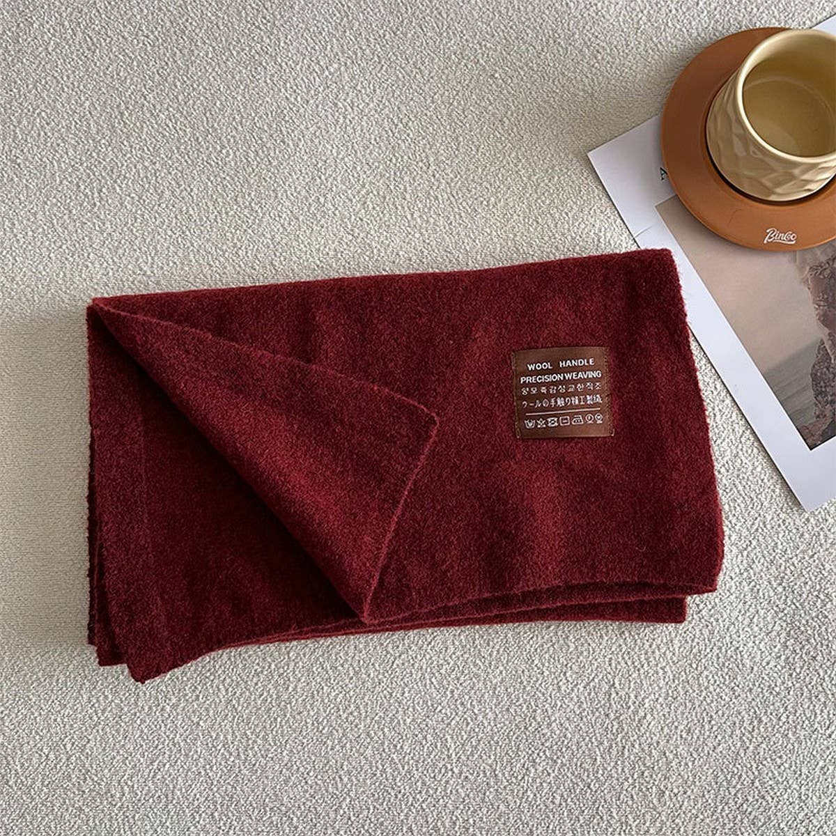 BLEND KNIT SCARF STRETCHY WARM UNISEX WRAP_CWASC2311