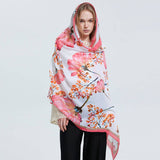 SATIN GOLD TRIMMED SCARF FOR WOMEN SHAWL_CWASC0685