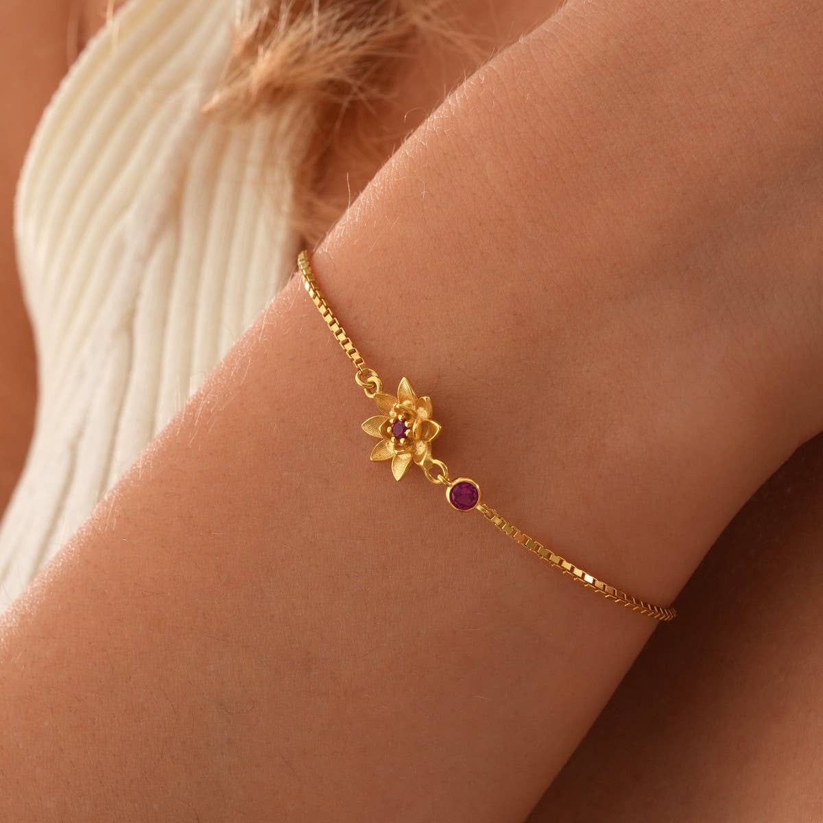 DECEMBER FLOWERBRACELET ZIRCON PENDANT BRACELET_CWAJE1617