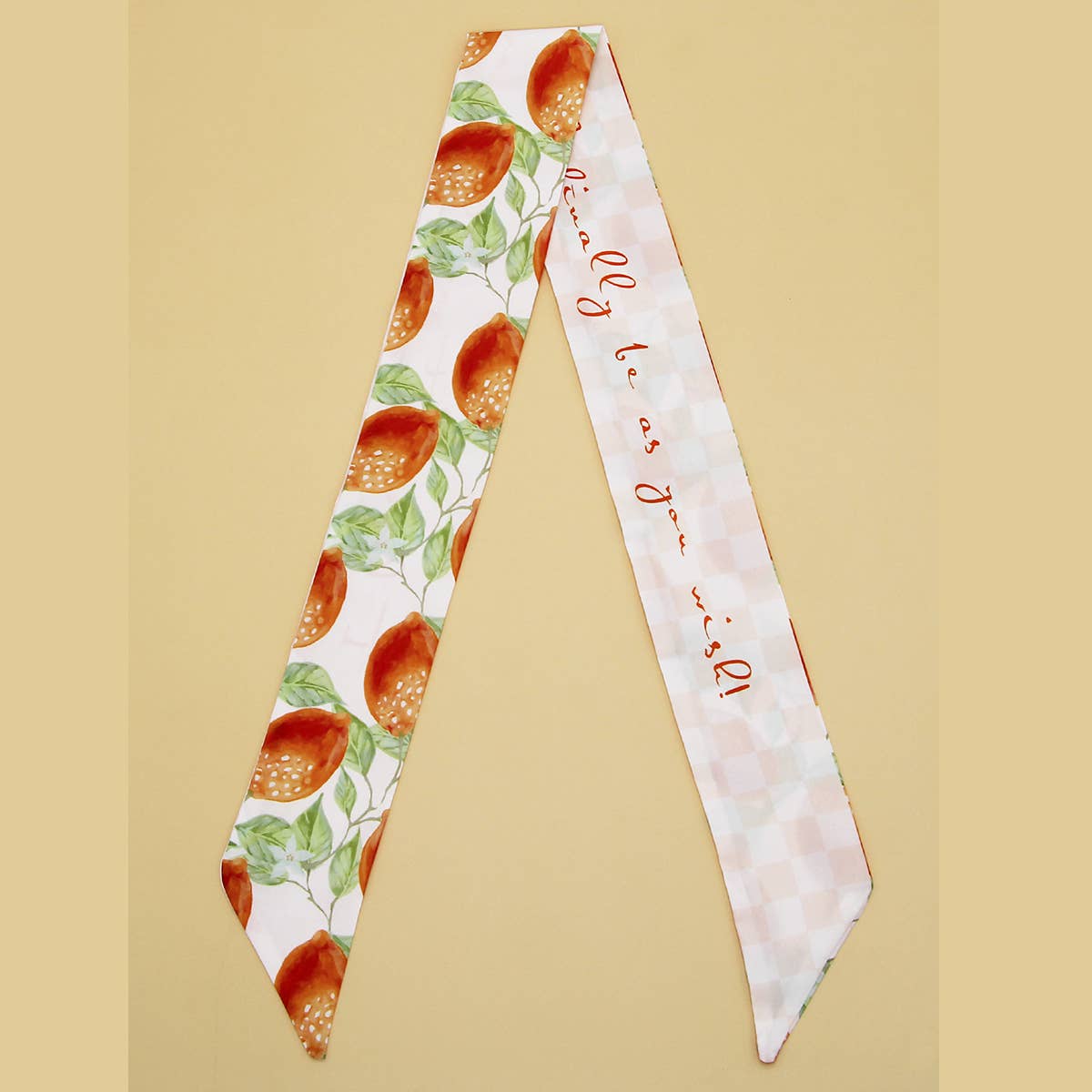 FLORAL LETTER TWILLY SCARF FOR HAIR OR BAG_CWASC0077