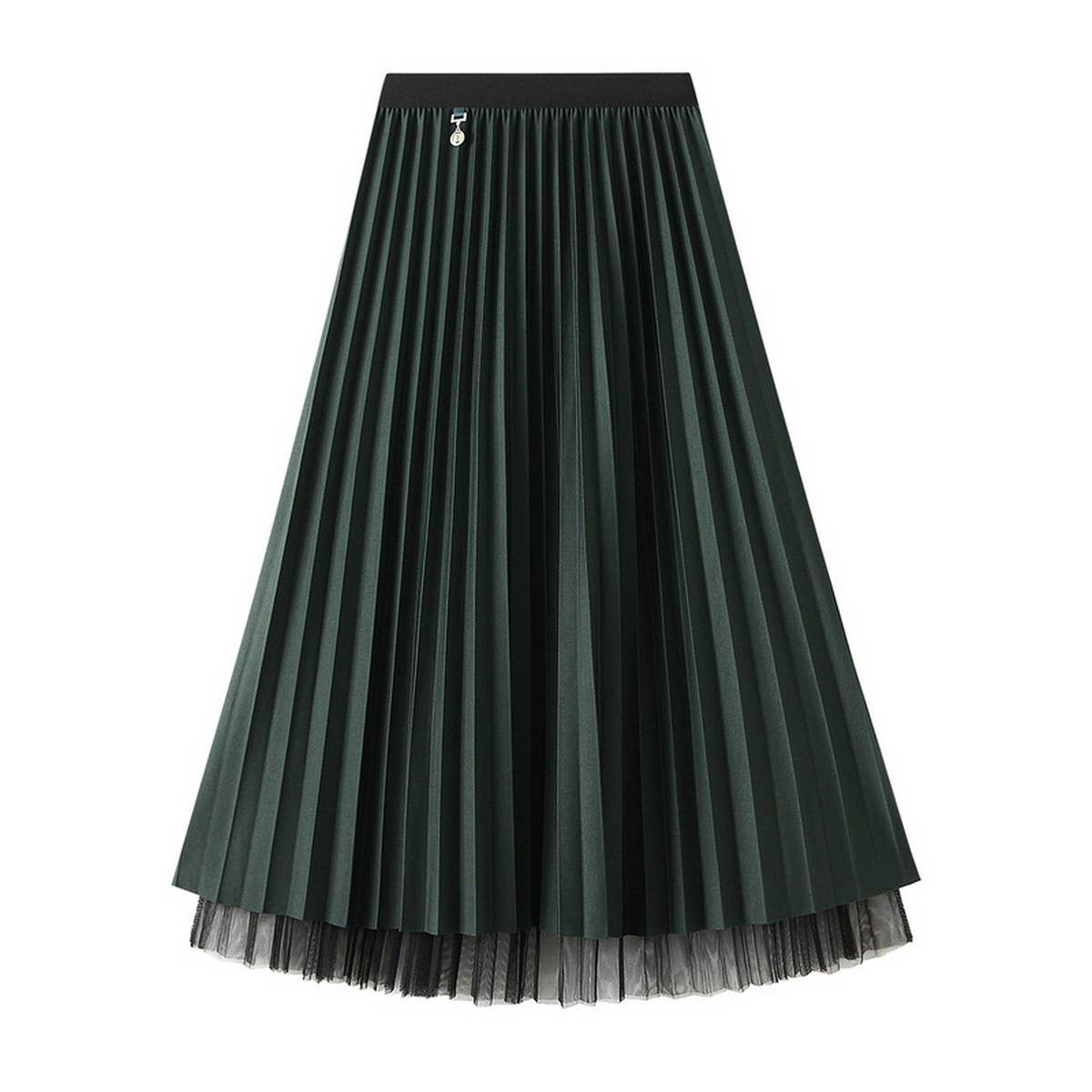 REVERSIBLE PLEATED TULLE A LINE MIDI SKIRT_CWBMS0374