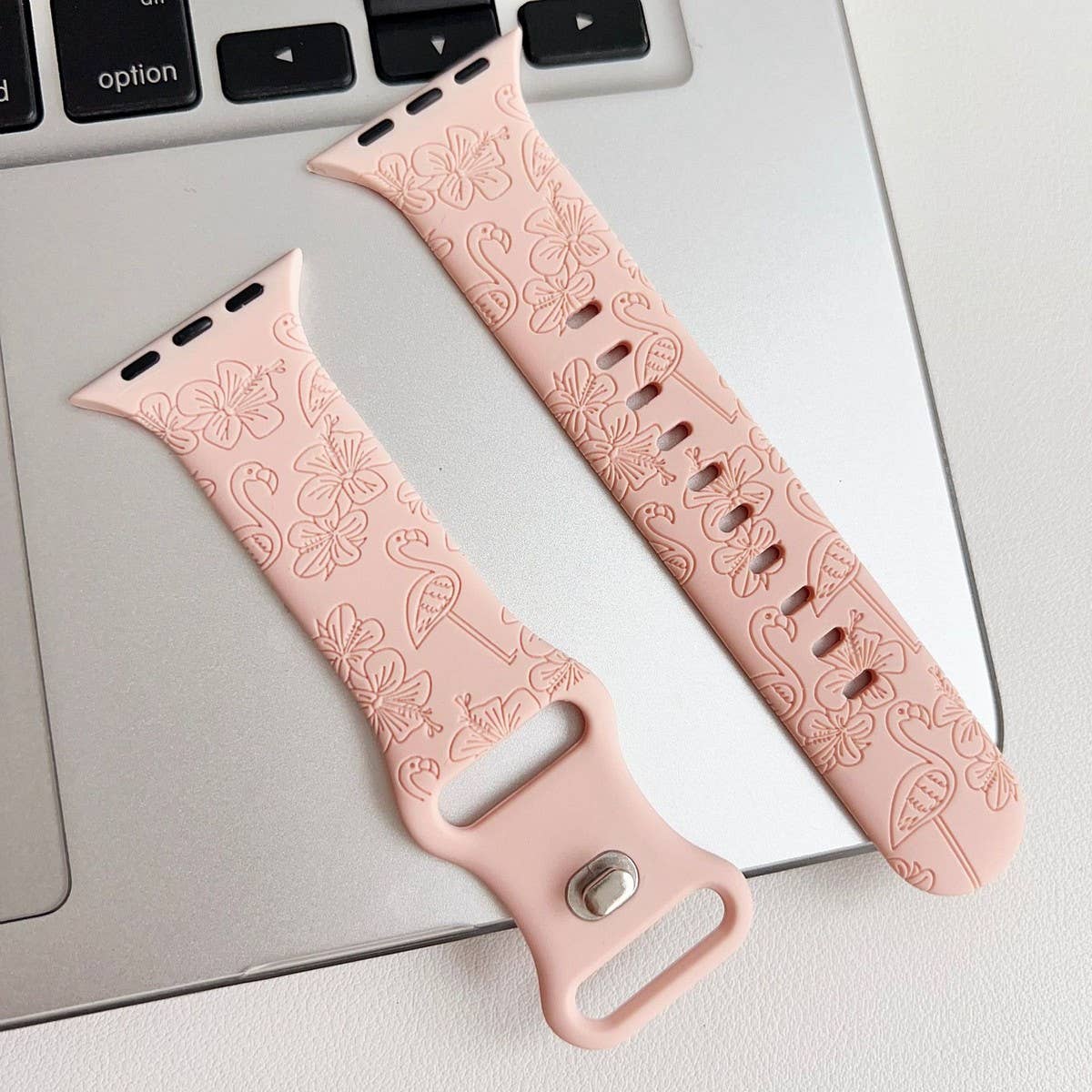 APPLE WATCH ULTRAS9S8 ENGRAVED FLAMINGO STRAP_CWWW0057