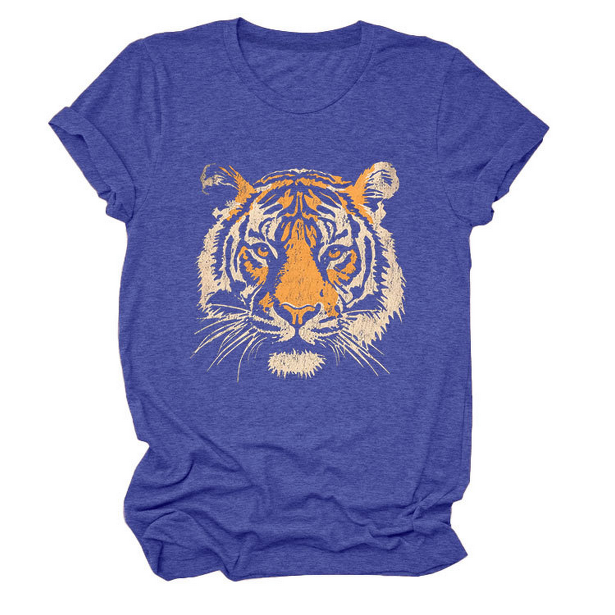 Women Summer Tee With Stylish Tiger Print_Cwttsl0494