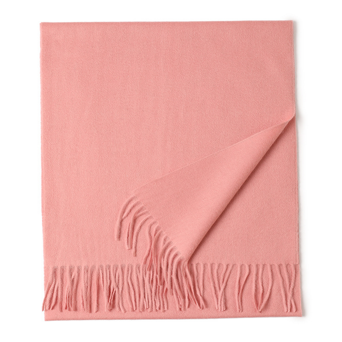 Unisex Wool Scarf Soft Solid Color With Tassels_Cwasc2707