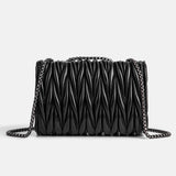 PLEATED CHAIN BAG ONE SHOULDER CROSSBODY BAG_CUAB0164