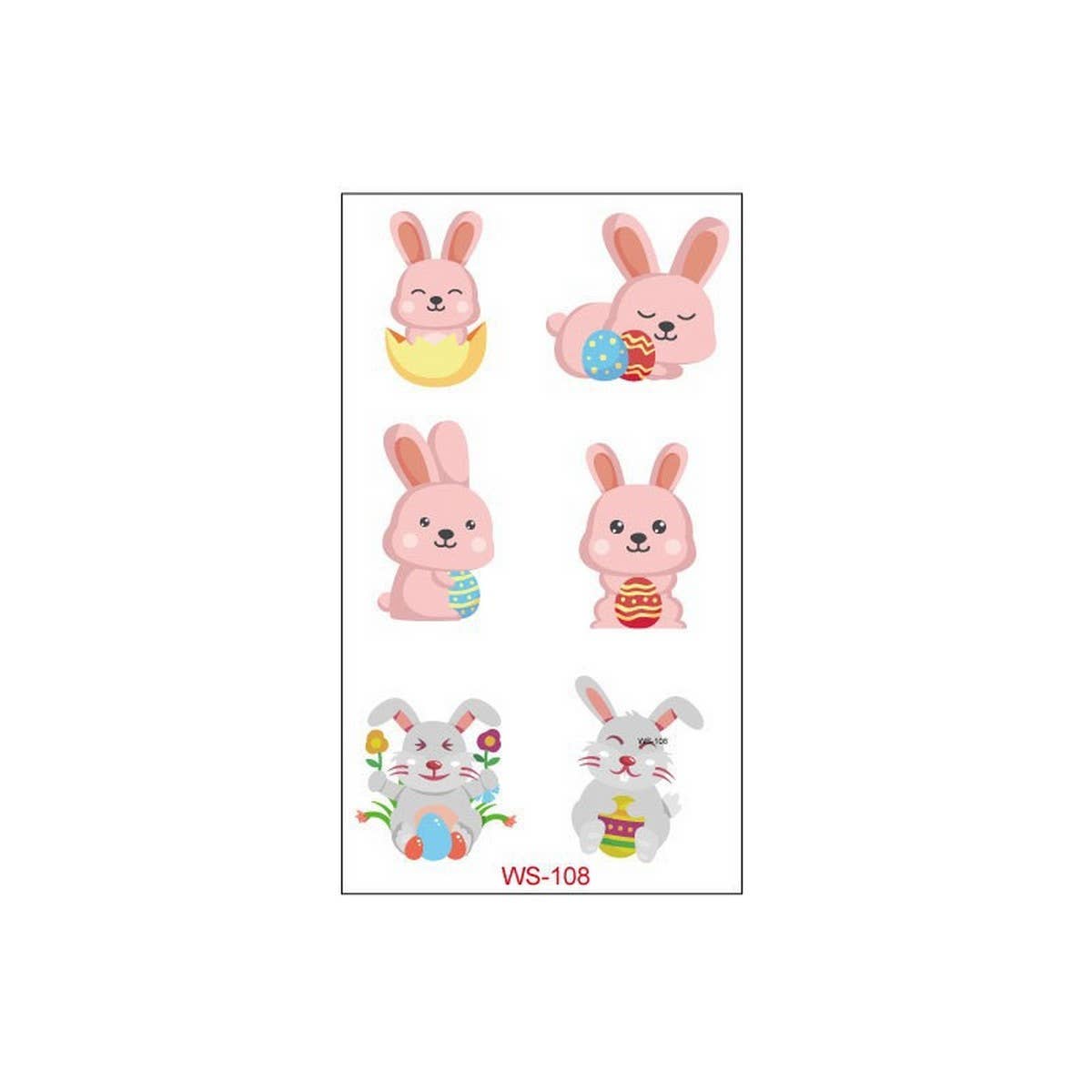 EASTER EGG BUNNY TATTOOS KIDS WATERPROOF SET_CWMM8376