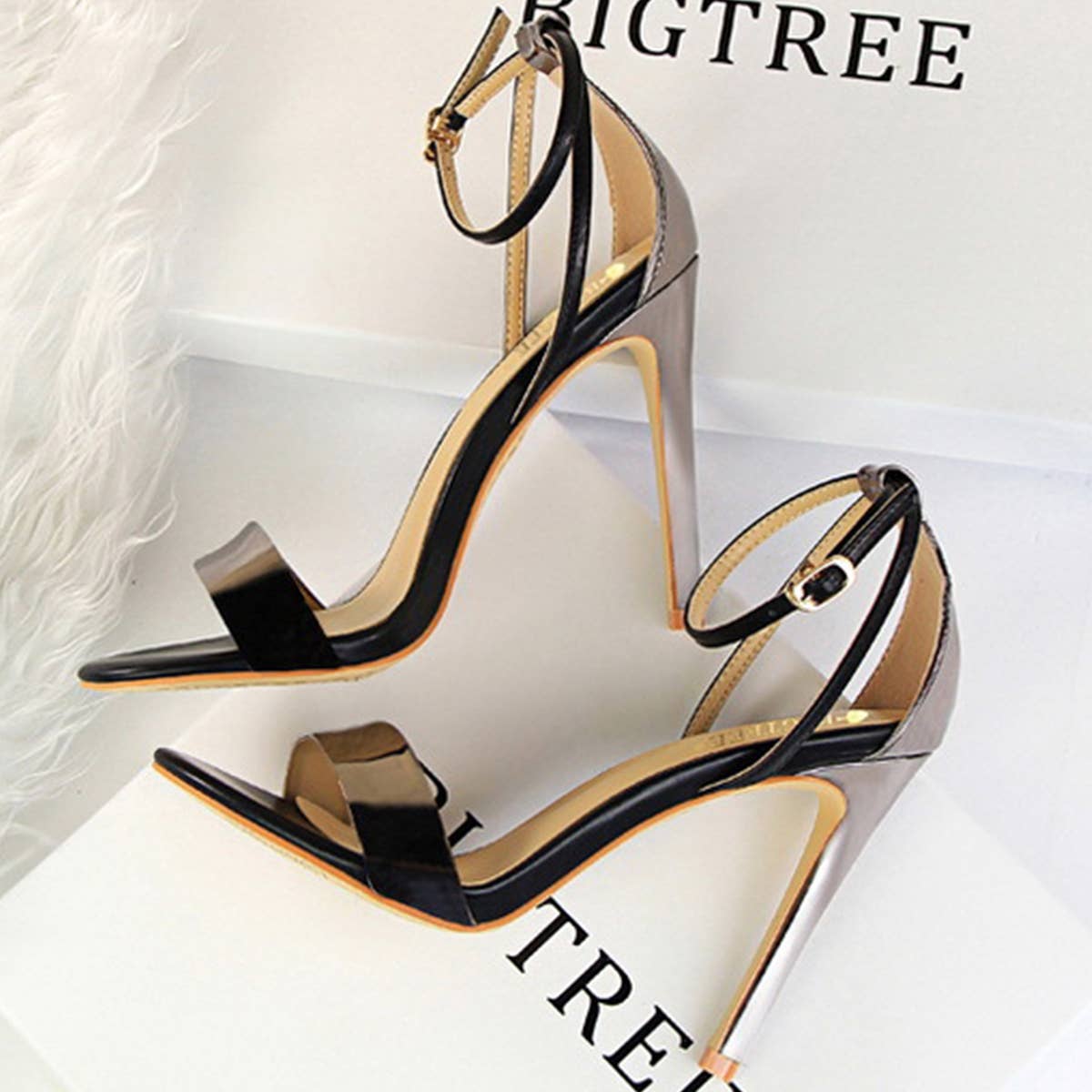 COLOR MATCHING OPEN TOE HOLLOW STILETTO HEELS_CWSHH0041