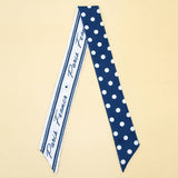 SILKY BOWKNOT SCARF WITH FLORAL LETTER DESIGN_CWASC0087