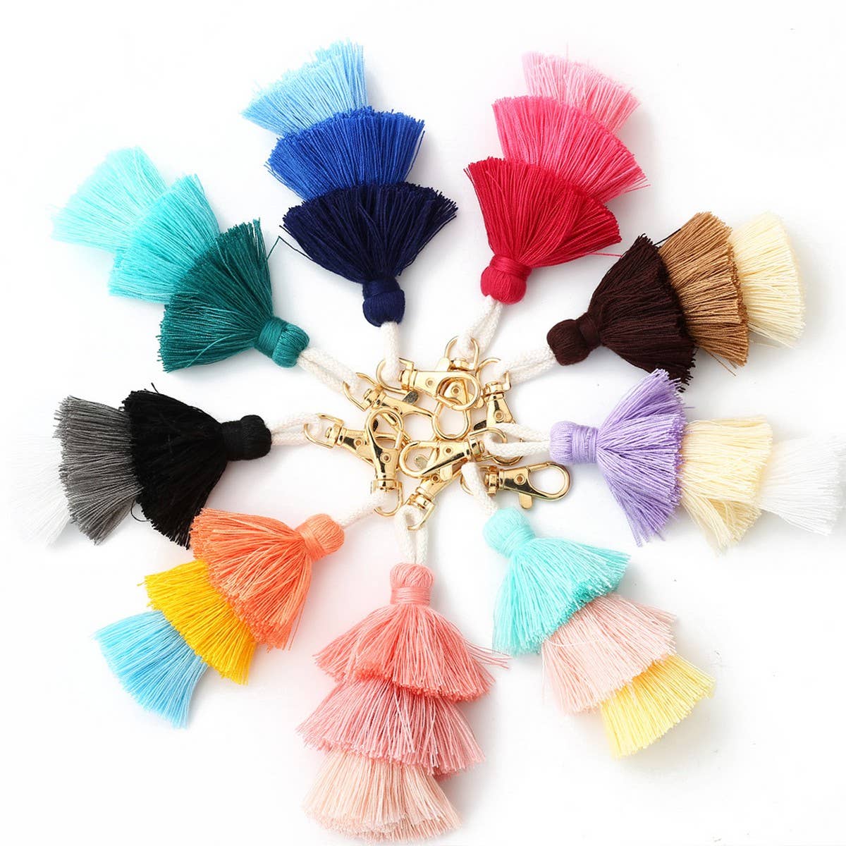 BOHEMIAN HANDMADE MULTI LAYER TASSEL KEYCHAIN_CWAB5022