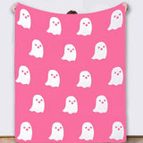 GHOST KNITTED JACQUARD BLANKET COVER BLANKET_CWMM0318