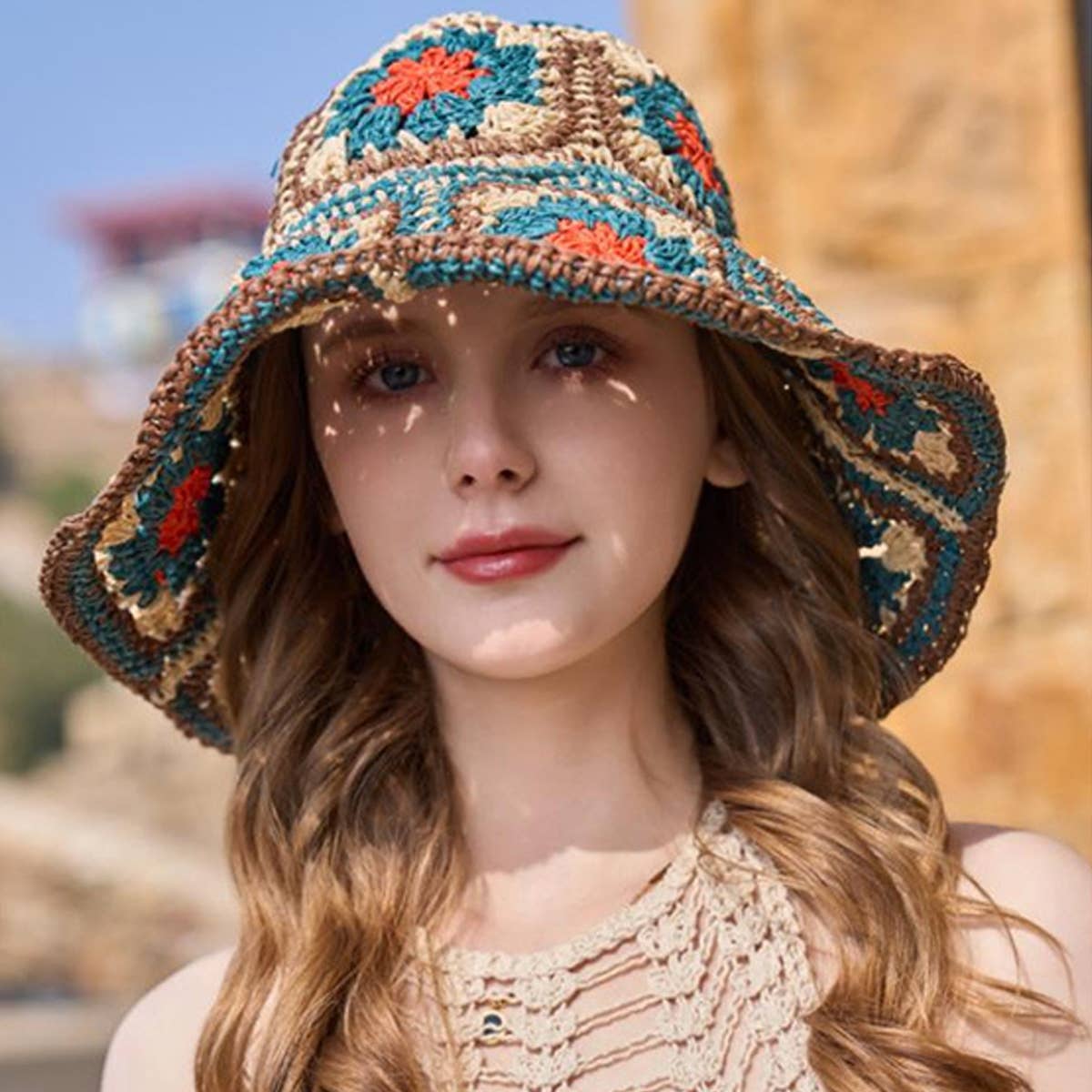 FRESH FLOWER STRAW HAT_CWAH1347