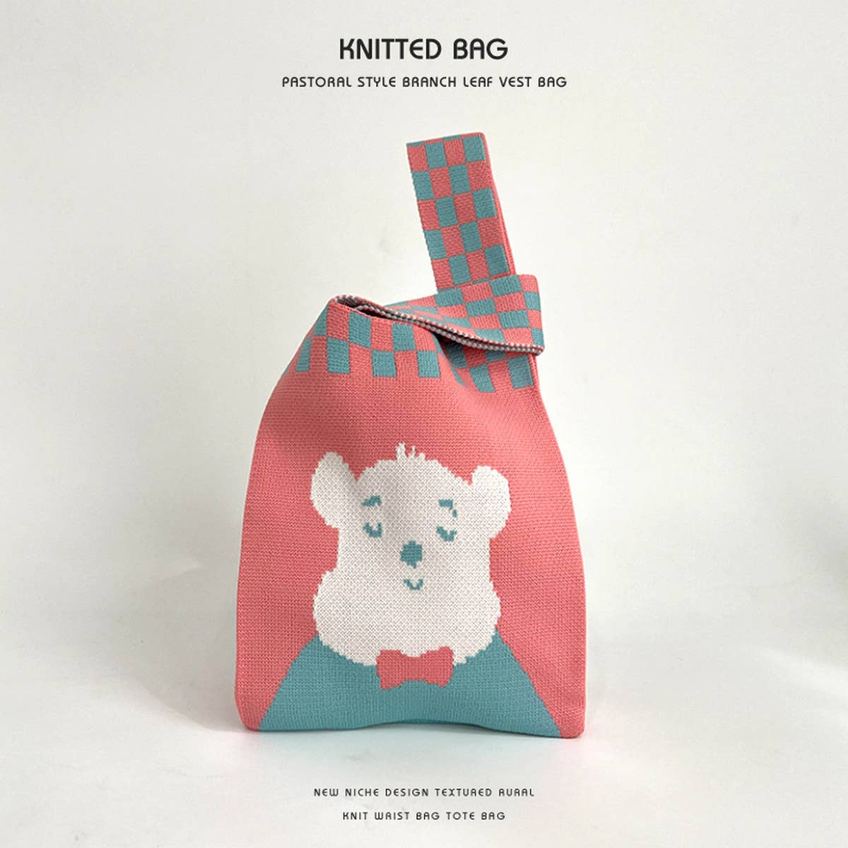 Cartoon Animal Series Knitted Handbag_Cwab2372