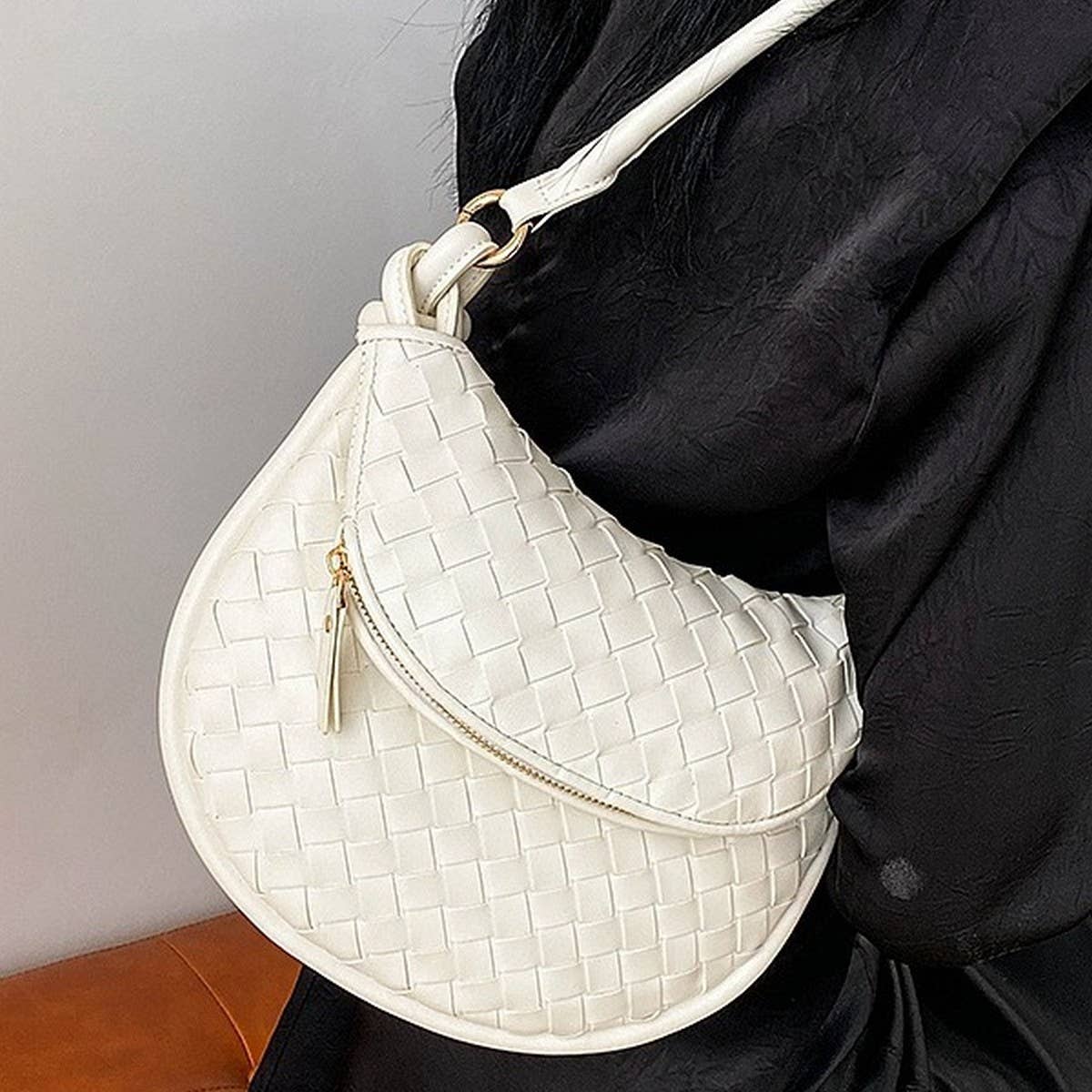 HANDMADE STRAW BAG FASHION ONE SHOULDER ARMPIT BAG_CWAB1912