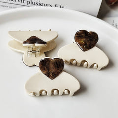 Cute Heart Acetate Hair Clip ? Sweet Side Claw_Cwaha07169