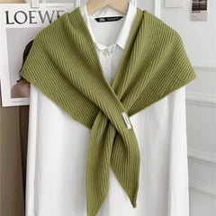 Solid Cross Triangle Shawl Casual Wrap_Cwov00265