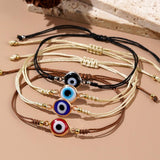 Bohemian Style Gold Bead Glass Eye Bracelet_Cwmm3869