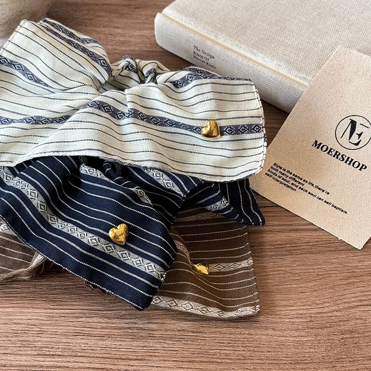 RETRO STRIPED SQUARE COLON HAIRBAND HAIRACCESSORIE_CWAHA4039