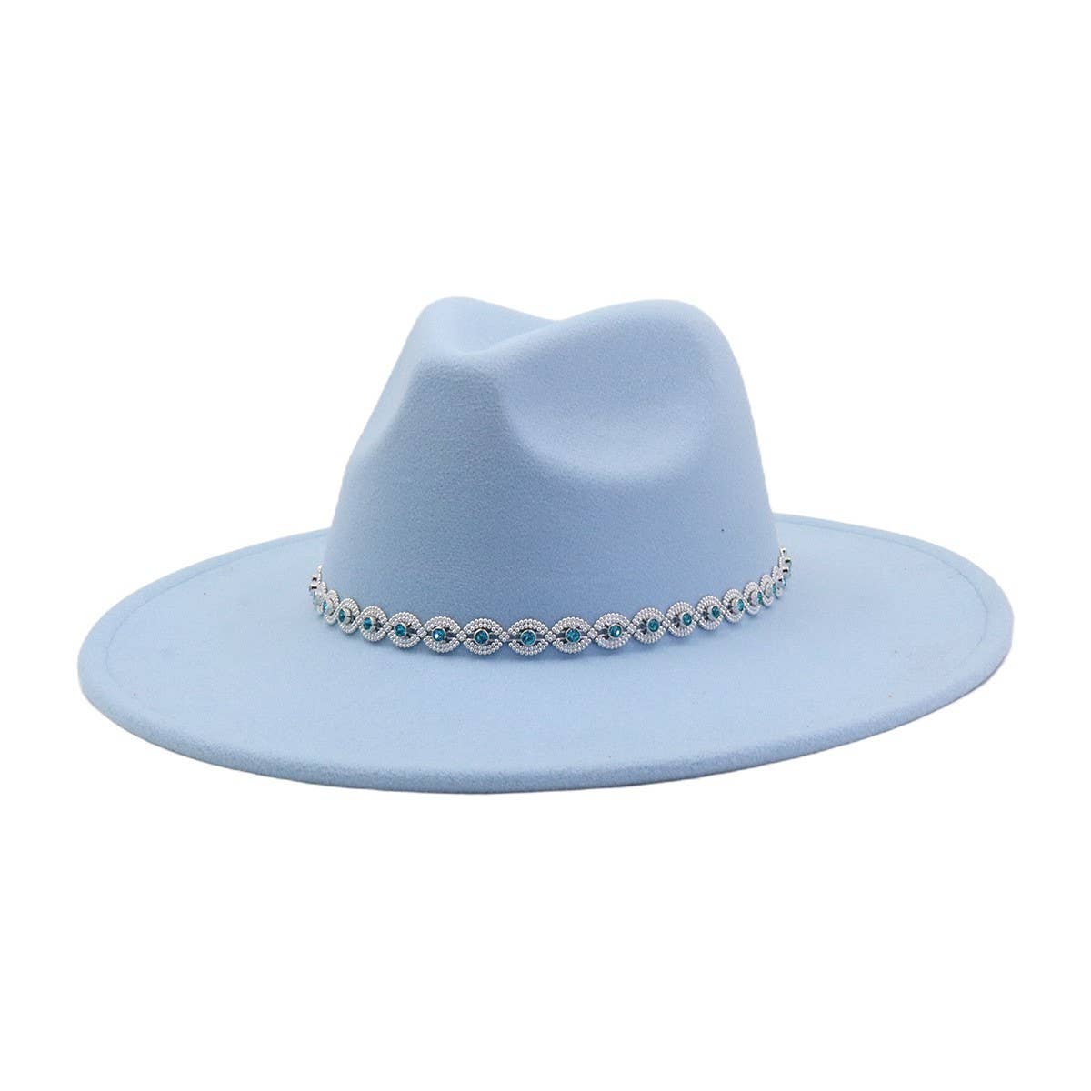 ETHNIC STYLE WOOL BLEND FEDORA HAT MEN WOMEN_CWAH04388