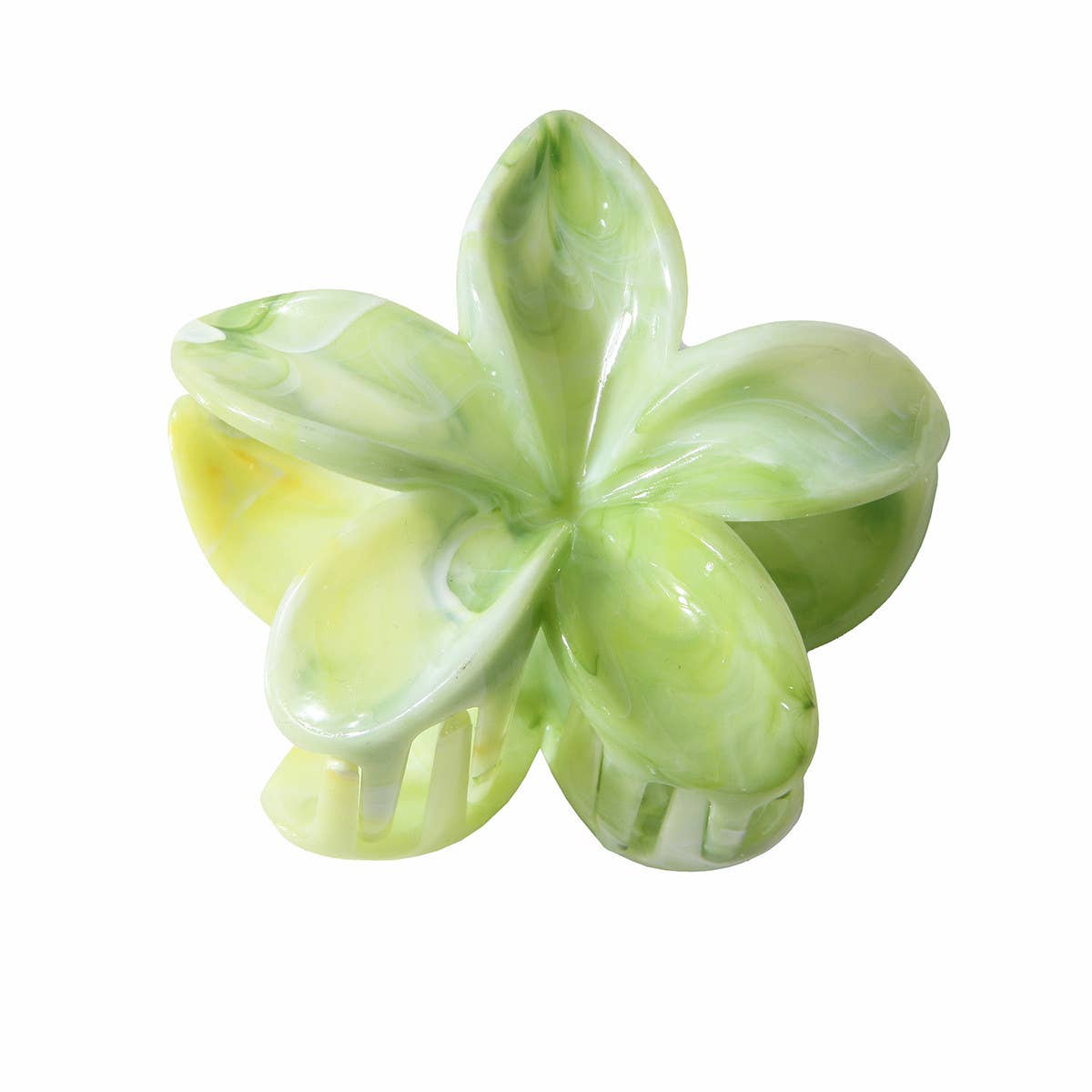 MARBLE FLOWER HAIR CLAW TWO TONE PETAL CLIP_CWAHA1040