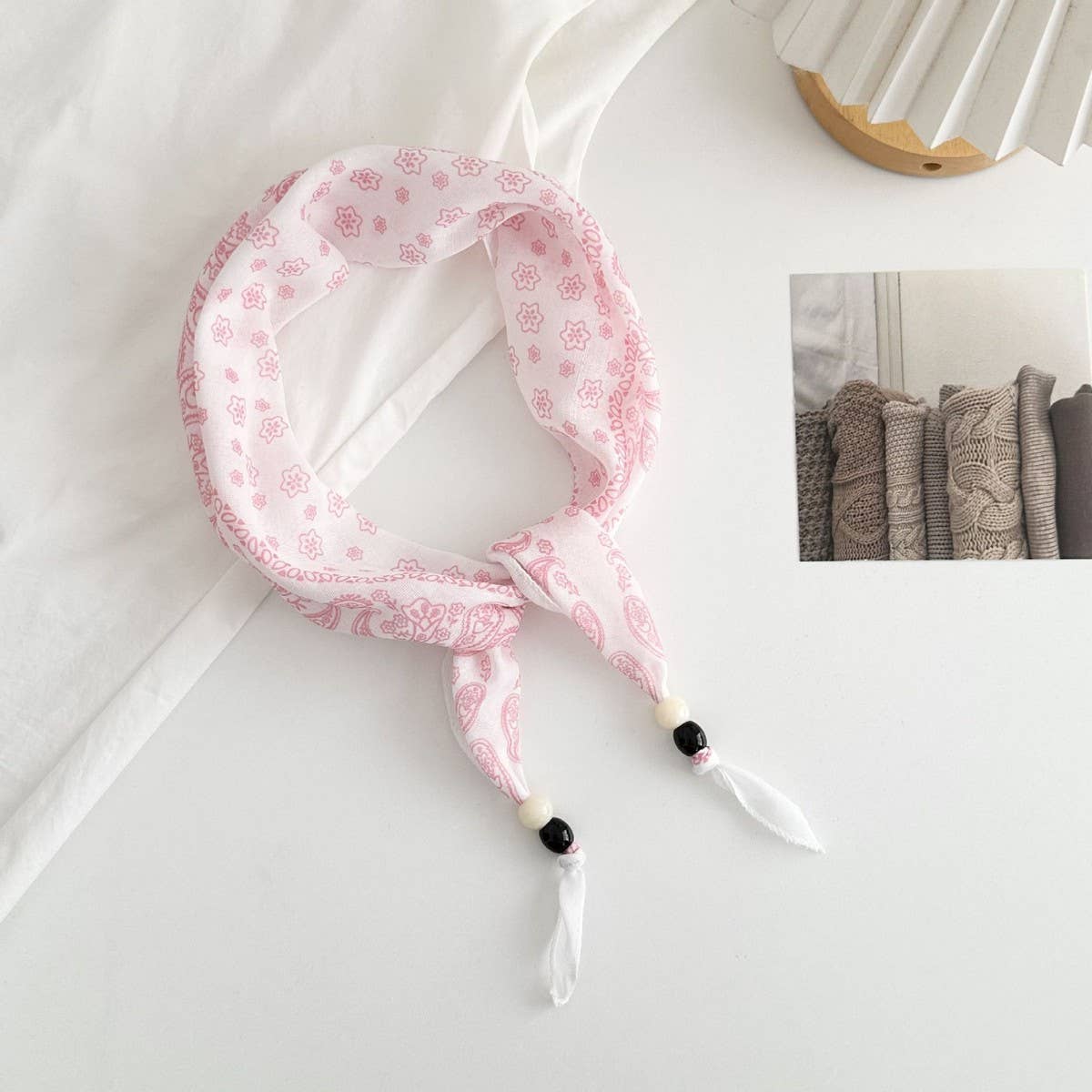 Boho Paisley Scarf Headband Neck Wrap_Cwasc02973
