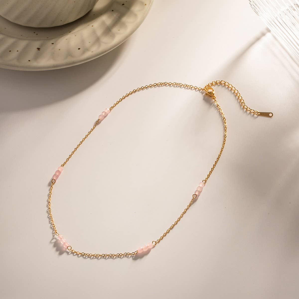 PINK LAYERED VERSATILE NECKLACE THAT WON T FADE_CWAJE1441