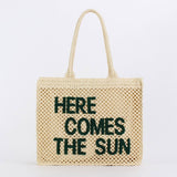 LARGE CAPACITY STRAW BAG WITH EMBROIDERED LETTERS_CWAB4700
