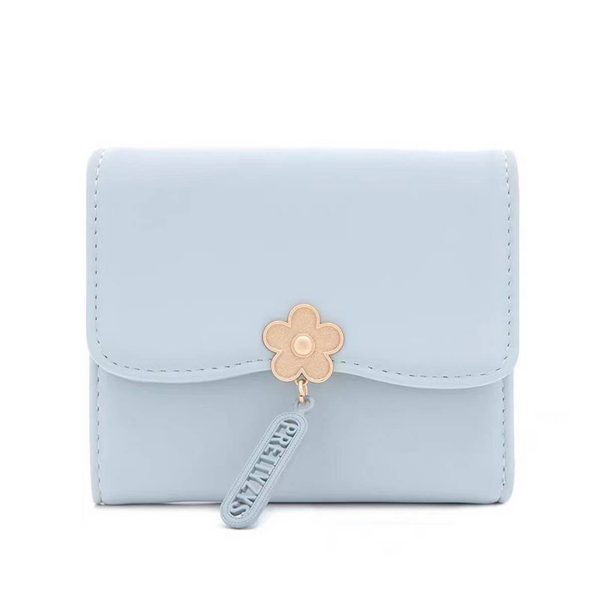 Minimalist Floral Pendant Trifold Wallet_Cwab06238
