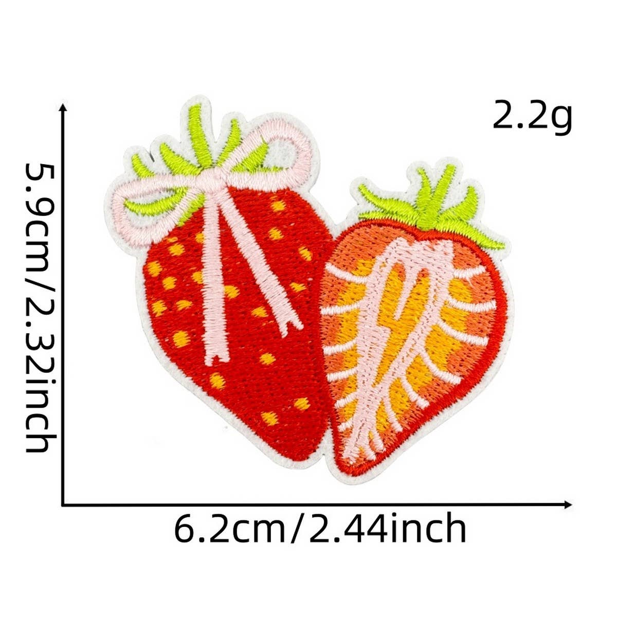 NEW PINK STRAWBERRY EMBROIDERED CLOTH PATCH_CWMM4014