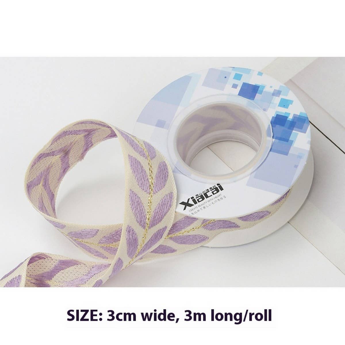 LEAF EMBROIDERY RIBBON EDGING RIBBON RIBBON_CWMM5764