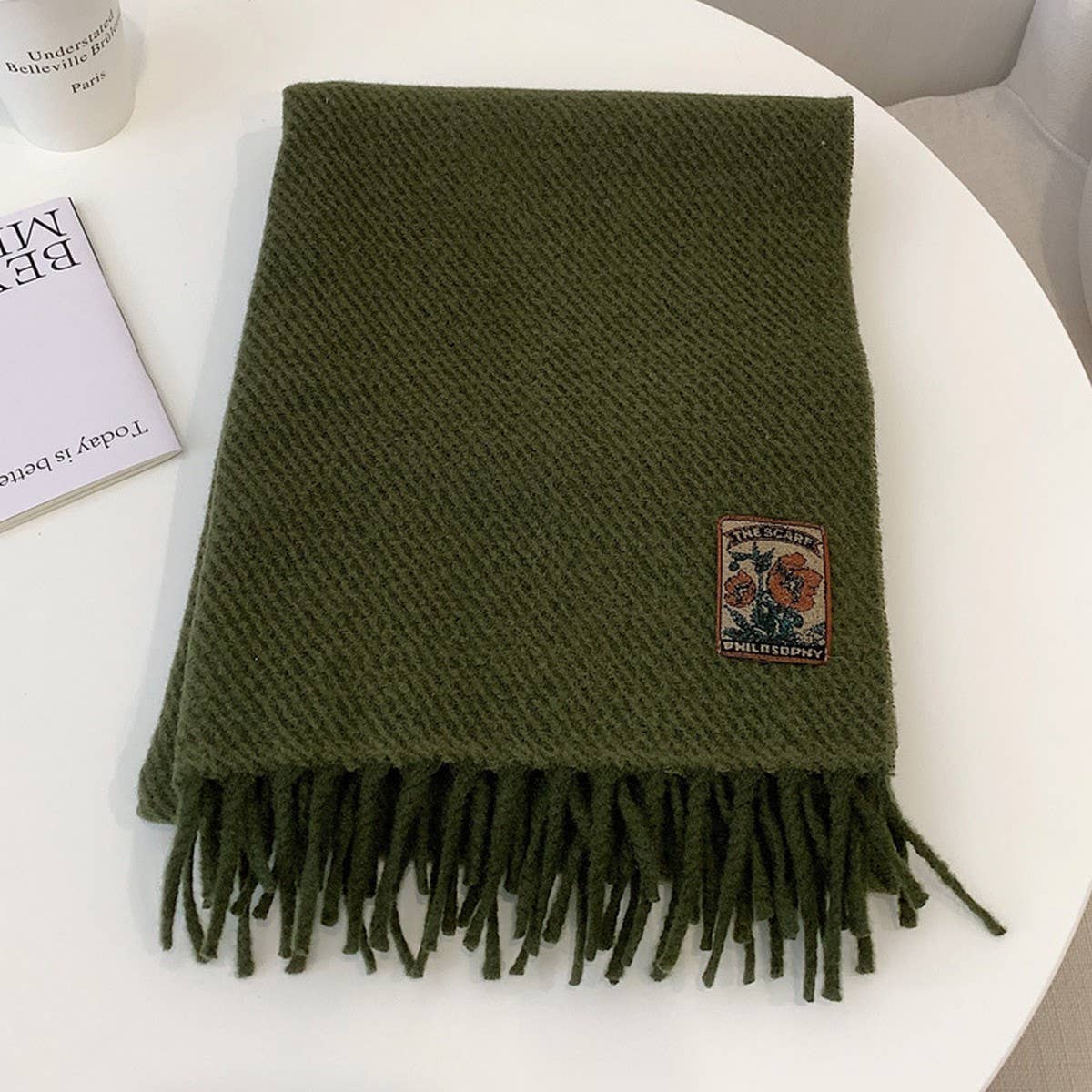 Winter Solid Acrylic Blend Scarf Neckwarmer_Cwasc2298