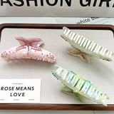 RHINESTONE STARFISH HAIR CLAW SWEET ACETATE CLIP_CWAHA6018