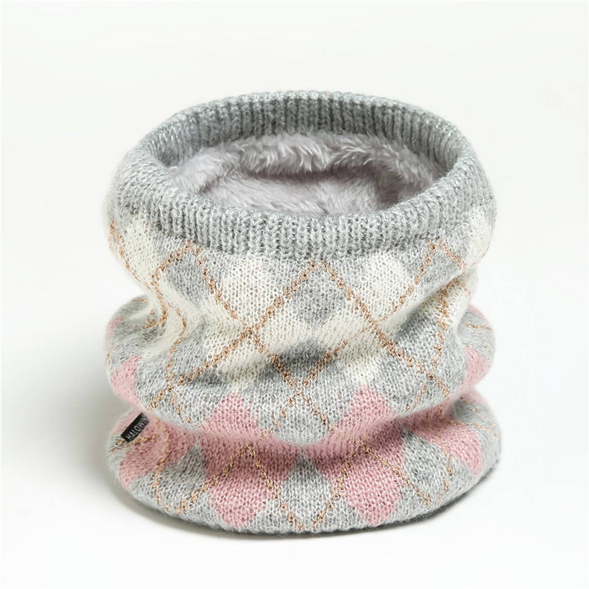 PLAID CONTRAST COLOR FASHION NECK COVER_CWASC1036