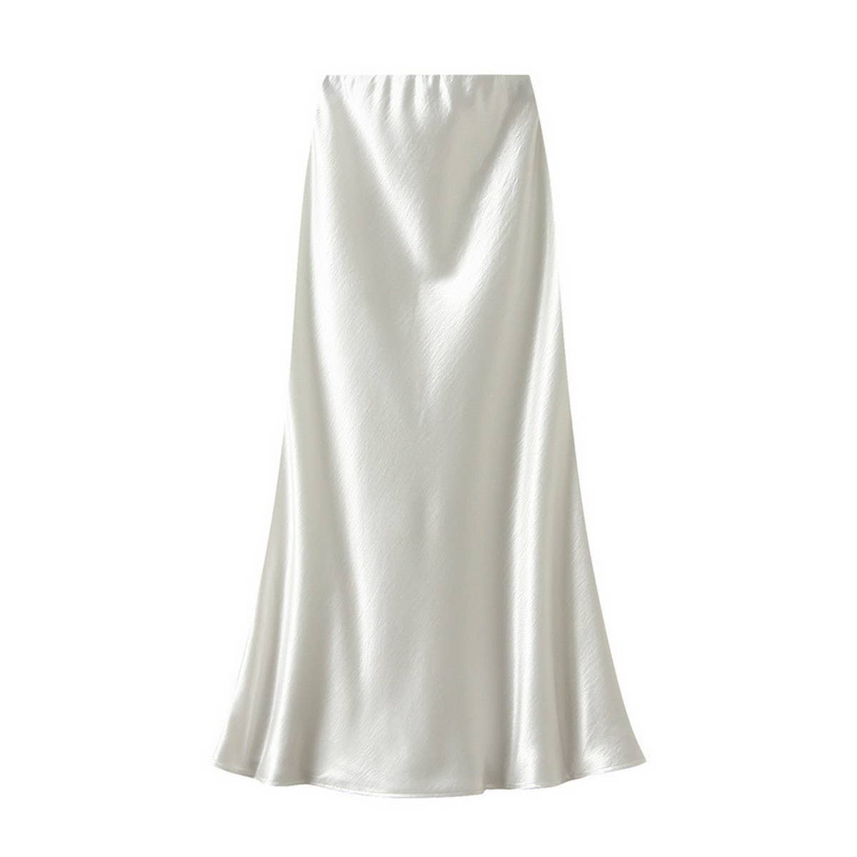 ELEGANT PLEATED SATIN FISHTAIL SKIRT_CWBMS0287