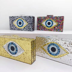 New Acrylic Eye Clutch Wedding Evening Chain Bag_Cwab5898
