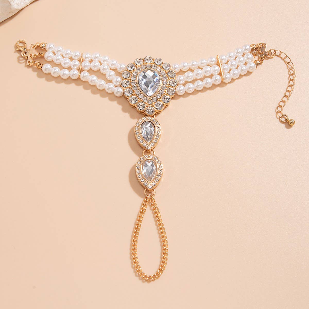 IMITATION PEARL RHINESTONE FASHION COLLAR JEWELRY_CWAJE1161