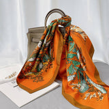 90CM FLORAL SILK VELVET SCARF FOR FALL WINTER_CWASC0899
