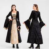 HALLOWEEN RETRO PALACE QUEEN PRINCESS LONG DRESS_CWMM1519