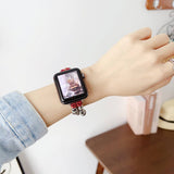 IWATCH8 1 SE TIBETAN SILVER GENUINE LEATHER STRAP_CWWW0071