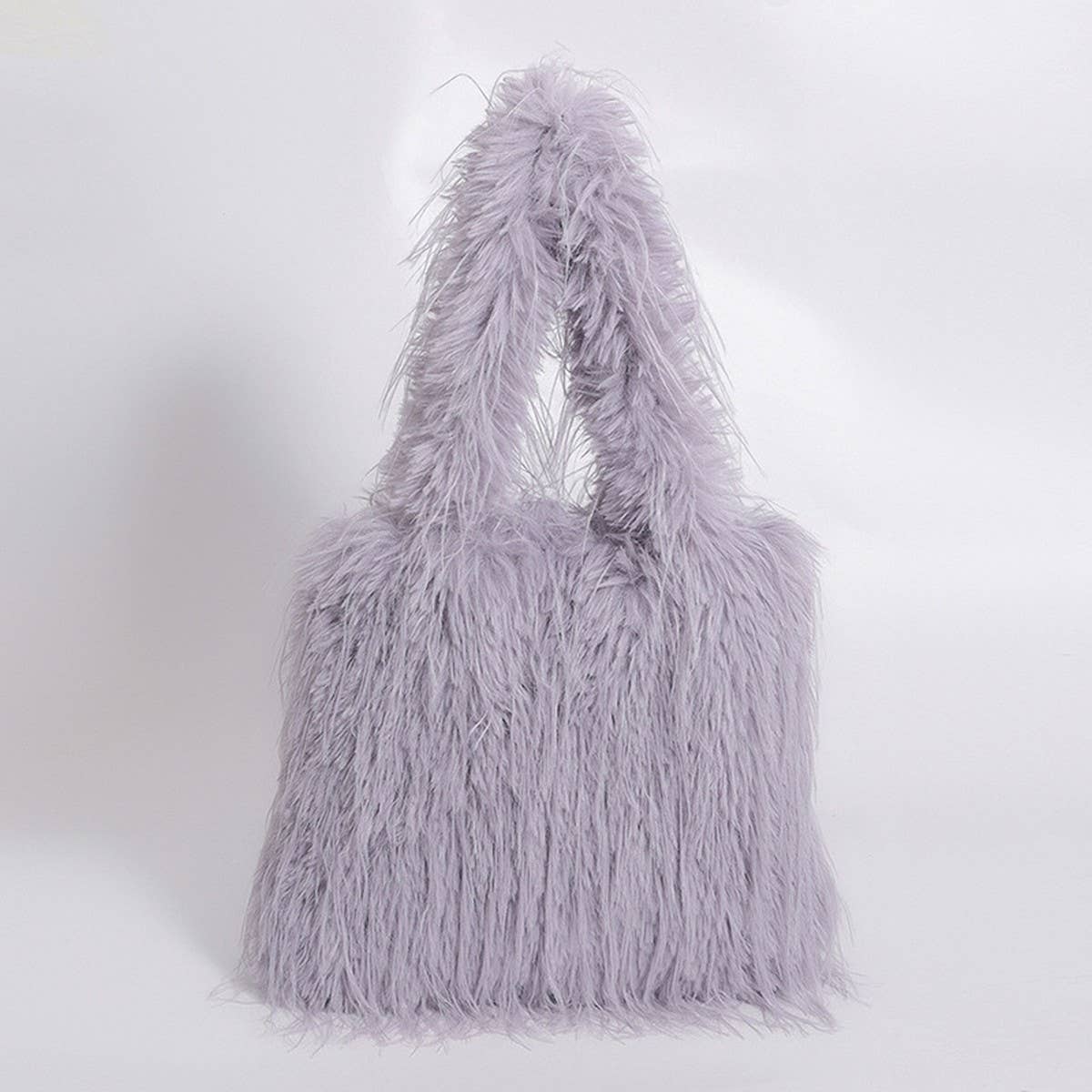 FLUFFY FUR TOTE HANDBAG WOMEN CHIC SHOULDER BAG_CUAB00565