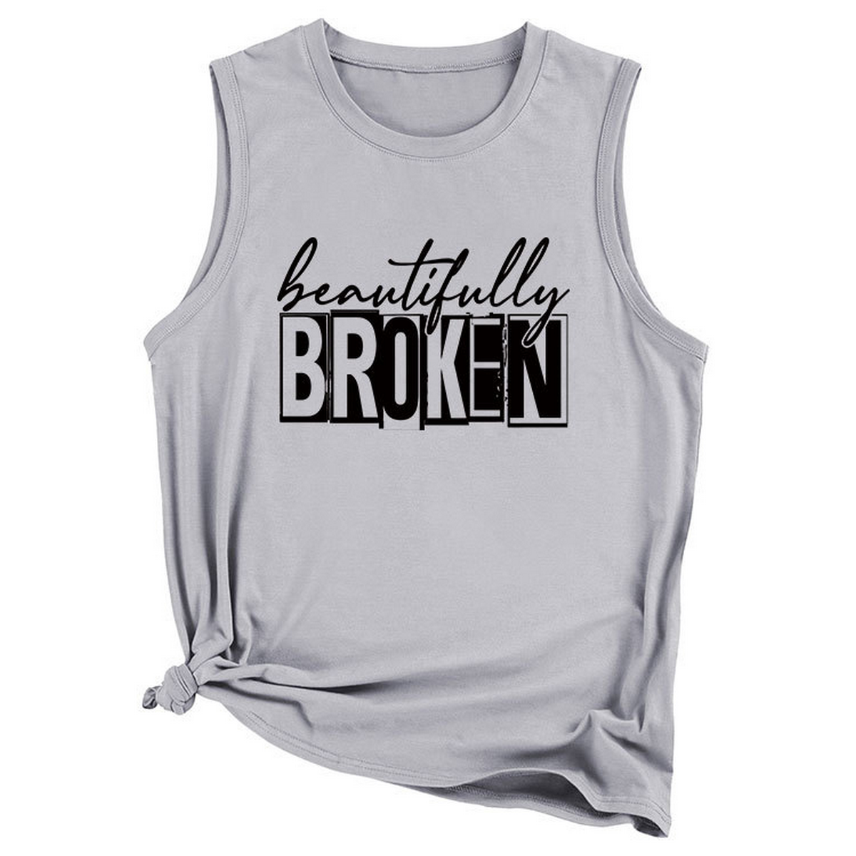 Wome Casual Plus Size Tank Top, Loose Fit_Cwttsl0422